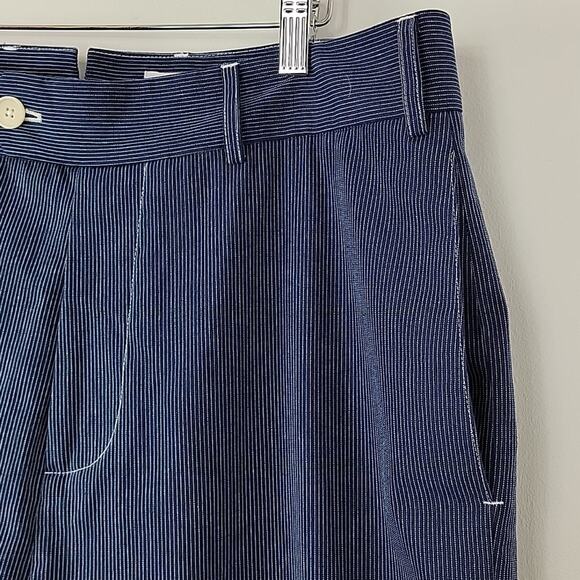 Max 'N Chester Jeffery B Indigo Fineline Blue Pinstripe Pants 36 RUNS SMALL - Picture 13 of 15